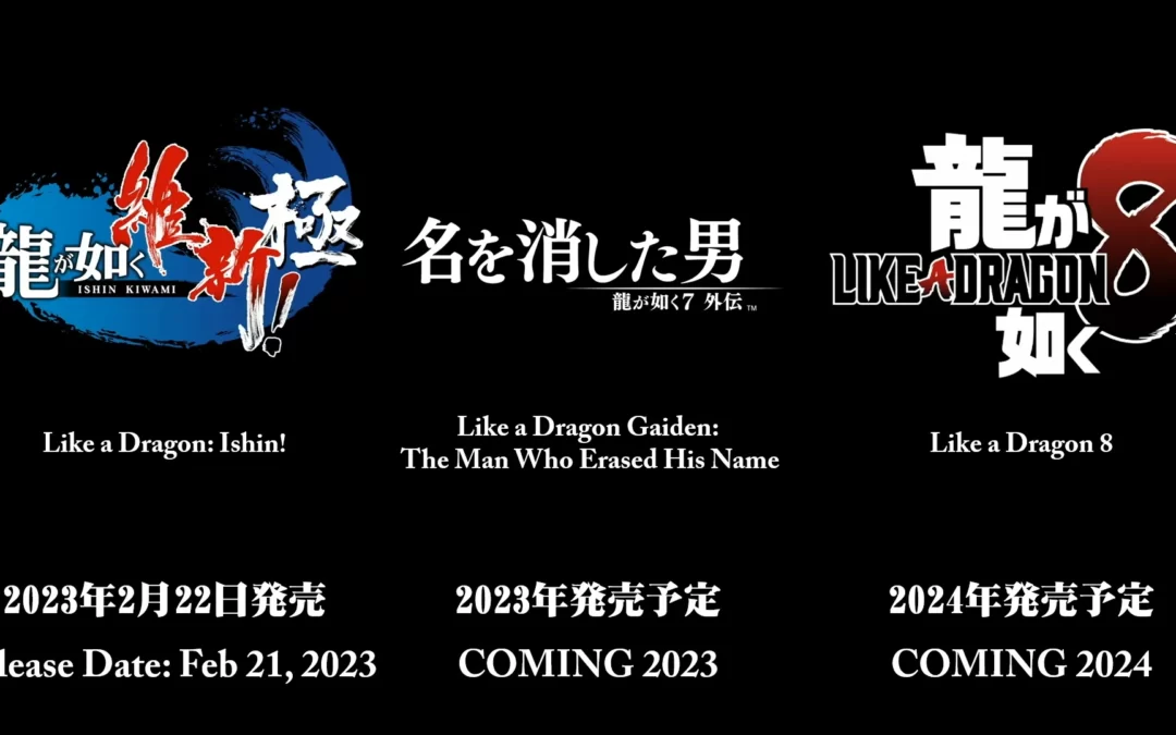 Like a Dragon Summit 2022 Recap – Like a Dragon Ishin!, Like a Dragon 8, Like a Dragon Gaiden shown!