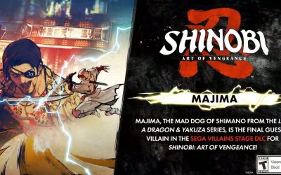 Majima Goro announced as the final guest for Shinobi: Art of Vengance!